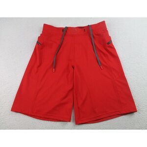 Hylete Shorts Mens XS Red Performance Gym Workout Active Stretch Logo Zip Pocket